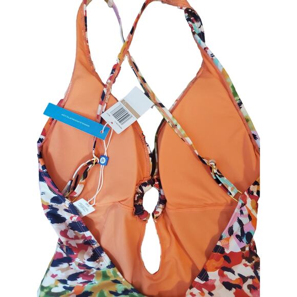 Bleu Rod Beattie Colorful Abstract Print One Piece Swimsuit, NWT, Size 12 - Picture 4 of 6